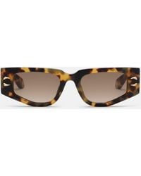 Roberto Cavalli - Sunglasses With Rectangular Front And Fangs - Lyst