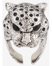 Roberto Cavalli Panther Head Ring - White