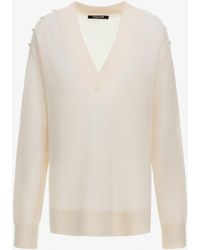Roberto Cavalli - Long-Sleeved V-Neck Jumper - Lyst