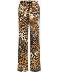 Roberto Cavalli - Pants With Jaguar Skin Print - Lyst