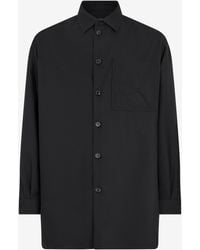 Roberto Cavalli - Plain Shirt With Embossed Serpent Motif - Lyst