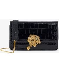 Roberto Cavalli - Crocodile-Embossed Shoulder Bag - Lyst
