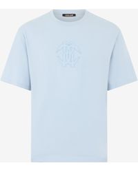 Roberto Cavalli - Light T-Shirt With Embroidered Logo - Lyst