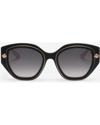 Roberto Cavalli - Wide And Feminine Front Sunglasses With Double Ring Decoration - Lyst