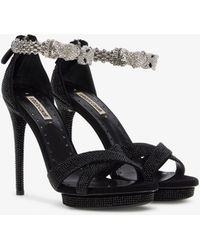 Roberto Cavalli - Panther-Head High-Heel Sandals - Lyst
