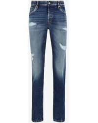 Roberto Cavalli Just Cavalli Distressed Skinny Jeans - Blue