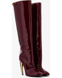 Roberto Cavalli - Lackleder-Overknee-Stiefel - Lyst