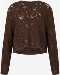 Roberto Cavalli - Crochet Effect Sweater - Lyst