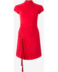 Roberto Cavalli - Mini Dress With Ruched Detail - Lyst