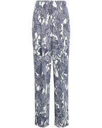 Roberto Cavalli - Iris Print Straight Leg Trousers - Lyst