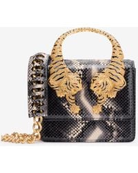 Roberto Cavalli - Roar Bag Con Stampa Pitone - Lyst