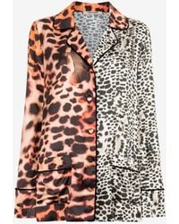 Roberto Cavalli - Murena Print Silk Blend Jacket - Lyst