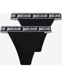 Roberto Cavalli - Panties With Logo Band Two-Pack - Lyst