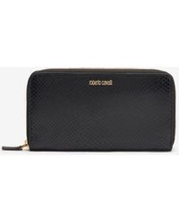 Roberto Cavalli - Snake Scale-Effect Wallet - Lyst