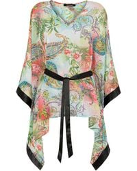 Roberto Cavalli - Botanical-Print Kaftan Dress - Lyst