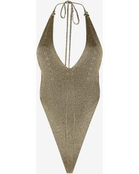 Roberto Cavalli - And Ribbed Bodysuit With Snakes - Lyst