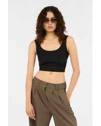 Roberto Cavalli - Crop Top With Logo Band - Lyst