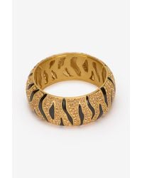 Roberto Cavalli - Bangle With Crystals And Tiger Skin Pattern - Lyst