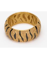 Roberto Cavalli - Bangle With Crystals And Tiger Skin Pattern - Lyst