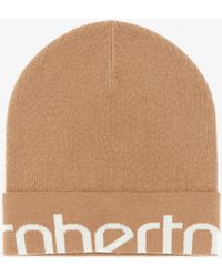 Roberto Cavalli - Wool Blend Beanie With Logo - Lyst
