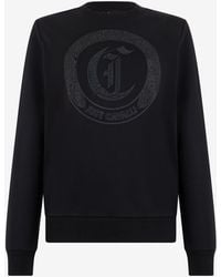 Roberto Cavalli - Sweat-Shirt En Coton Avec Logo Bijou - Lyst