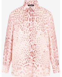 Roberto Cavalli - Jaguar Print Silk Shirt - Lyst