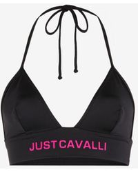 Roberto Cavalli Just Cavalli Logo-print Bikini Top - Black