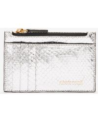 Roberto Cavalli - Metallic Snake-Scale Card Holder - Lyst