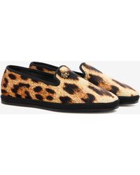 Roberto Cavalli - Cheetah Skin Flat Loafers - Lyst