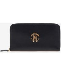 Roberto Cavalli - Wallet With Monogram Rc And Zip - Lyst