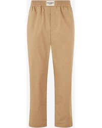 Roberto Cavalli - Cotton Pants With Front Logo - Lyst