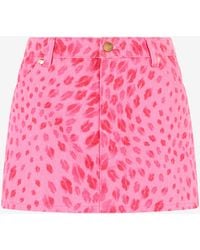 Roberto Cavalli - The Jaguar Kiss Print Mini Skirt - Lyst
