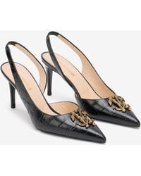 Roberto Cavalli - Croc-Effect Print Shoes Sling Back - Lyst