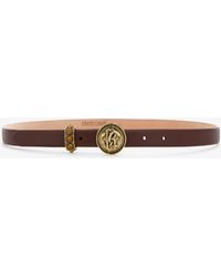 Roberto Cavalli - Leather Belt With Monogram Rc - Lyst