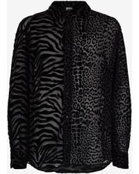 Roberto Cavalli - Hemd Mit Print Tiger Skin Und Jaguar Skin - Lyst