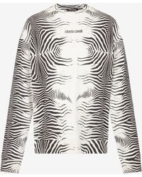Roberto Cavalli - Zebra Print Sweatshirt - Lyst