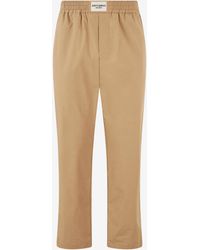 Roberto Cavalli - Cotton Pants With Front Logo - Lyst