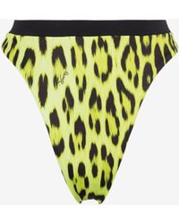 Roberto Cavalli - Leopard-Print Bikini Bottoms - Lyst