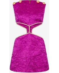 Roberto Cavalli - Cut-Out Detail Mini Dress - Lyst