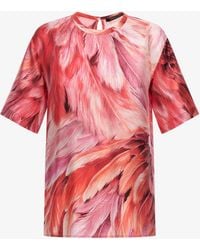 Roberto Cavalli - Plumage Print T-Shirt - Lyst