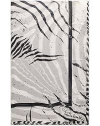 Roberto Cavalli - Silk Scarf With Tigress Print - Lyst