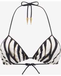 Roberto Cavalli - Ray Of Print Swimsuit Bikini Top - Lyst