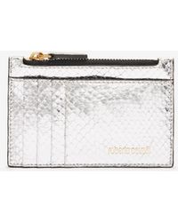 Roberto Cavalli - Metallic Snake-Scale Card Holder - Lyst