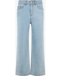 Roberto Cavalli - Light Wash Culotte Jeans - Lyst
