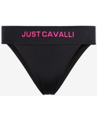 Roberto Cavalli Just Cavalli Logo-print Bikini Briefs - Black