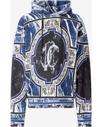 Roberto Cavalli - Sweatshirt With Marble Print And Embellishments - Lyst