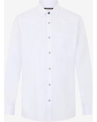 Roberto Cavalli - Cotton Shirt With Monogram Rc - Lyst