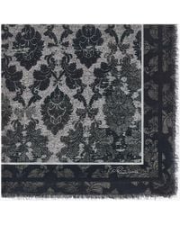 Roberto Cavalli - Schultertuch Mit Brokatprint - Lyst