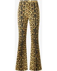 Roberto Cavalli - Denim Jeans With Jaguar Skin Print - Lyst