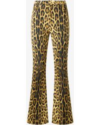 Roberto Cavalli - Denim Jeans With Jaguar Skin Print - Lyst